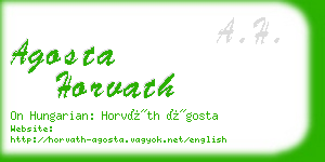agosta horvath business card